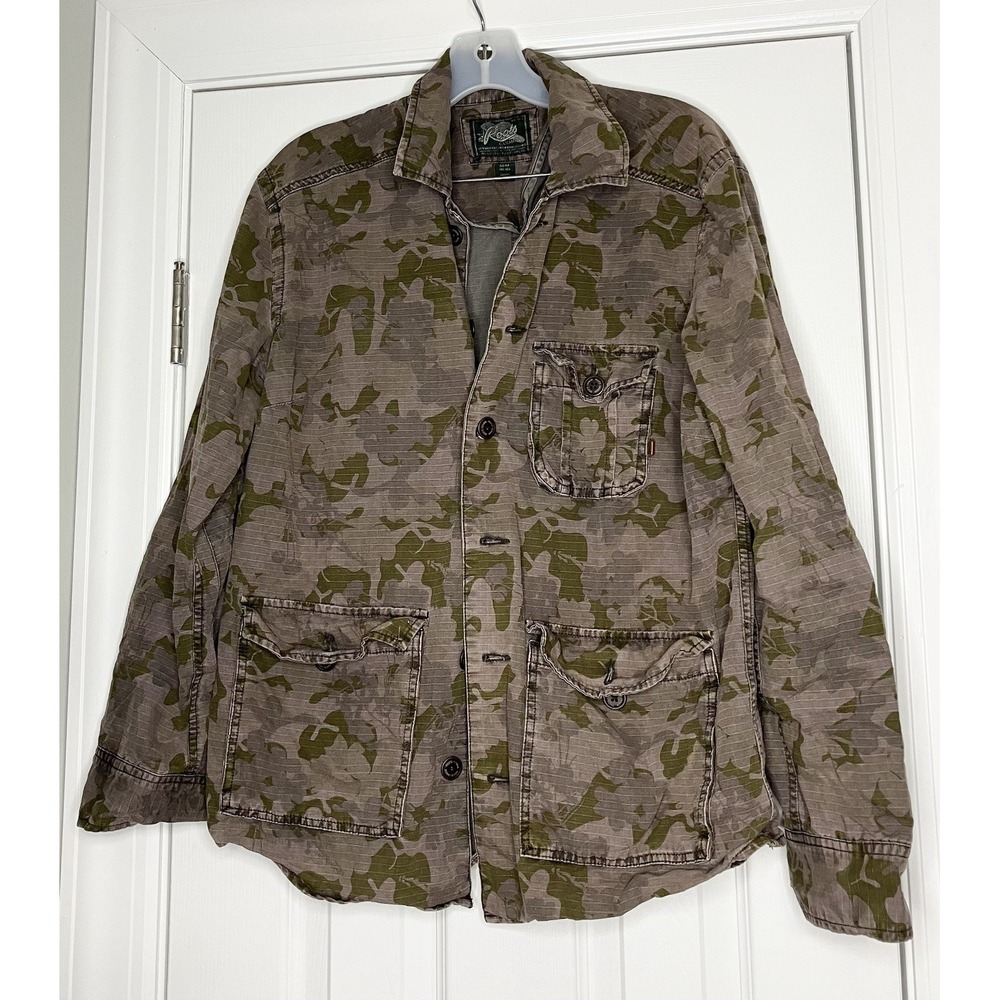 Roots Women's Light Military‎ Jacket Green Camouflage Small